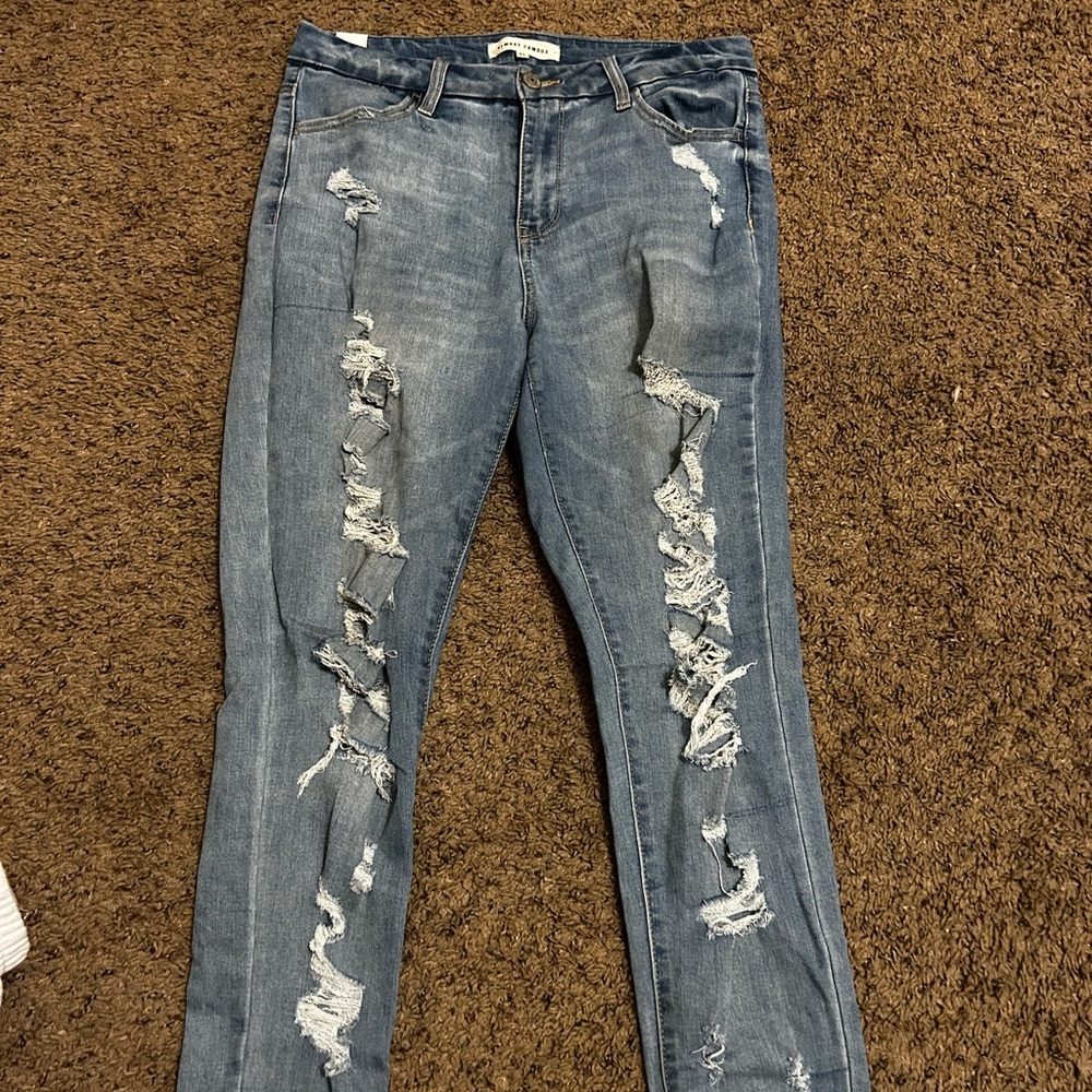 skinny blue jeans